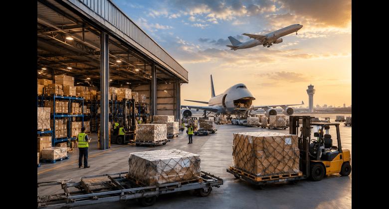 Airport freight warehouse